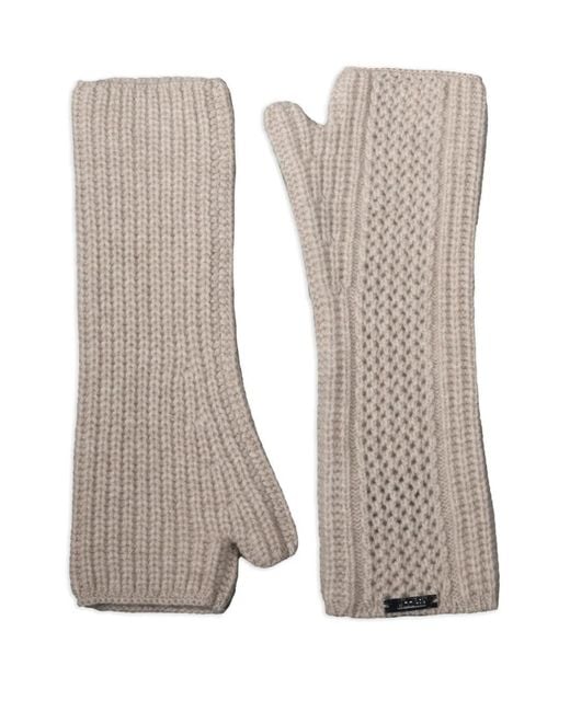 Moorer Gray Zulema Knitted Fingerless Gloves