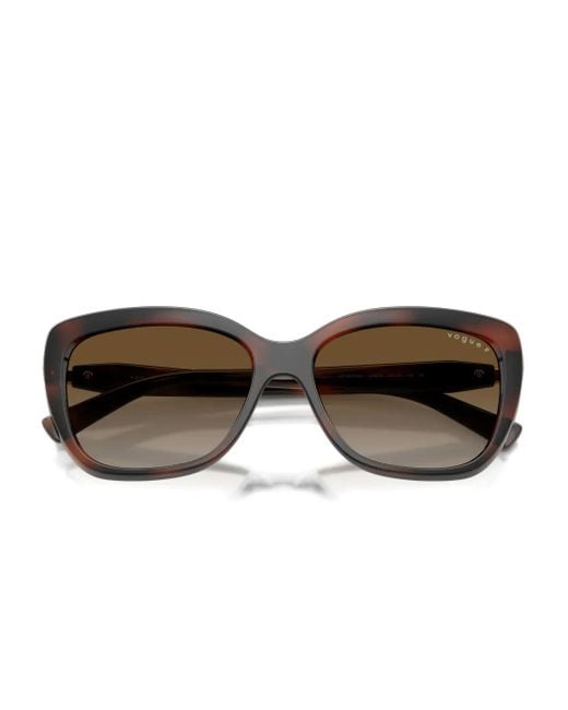 Vogue Eyewear Brown Crystal-Embellished Cat-Eye Sunglasses