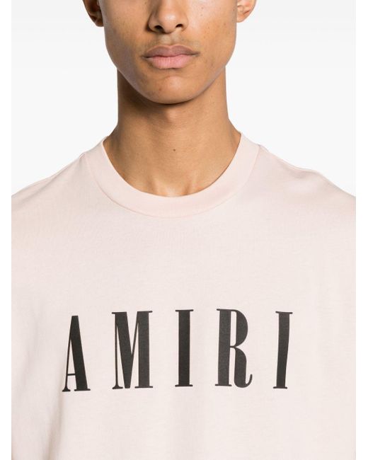 Amiri Katoenen T-shirt Met Logoprint in het Pink voor heren