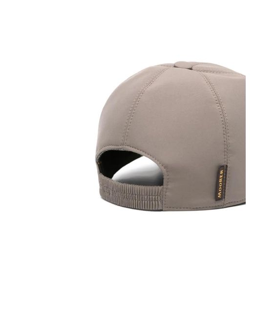 Moorer Gray Logo-Tag Cap for men
