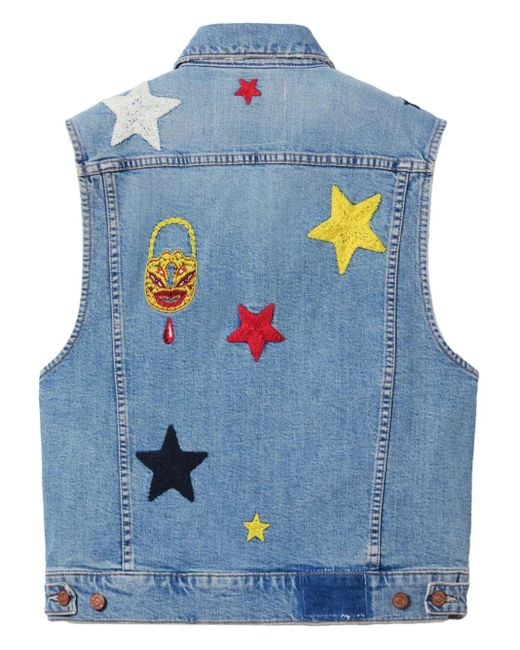 Chaleco The Clean Armhole Drifter de x Mother LaDoubleJ de color Blue
