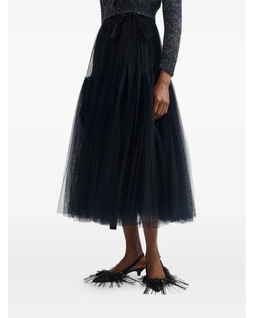 Erdem Blue Bow Full Skirt