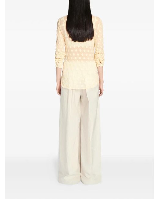 Dries Van Noten White Mesh Shirt