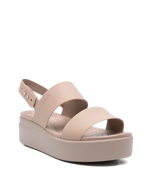 CROCSTM Natural Double-Strap Platform Sandals