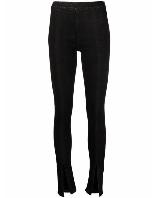 Rick Owens Legging Met Split in het Black