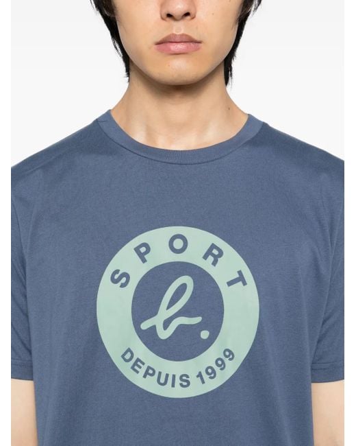 メンズ SPORT b. by agnès b. ロゴ Tシャツ Blue