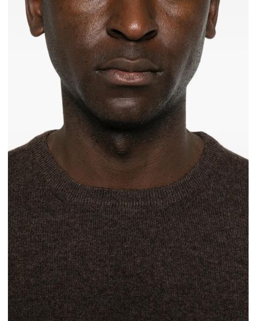 Fileria Brown Crew-Neck Long-Sleeve Knit for men