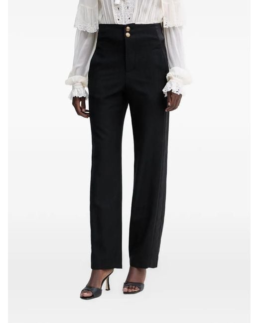 Twinset Black Side-Panel Tailored Trousers