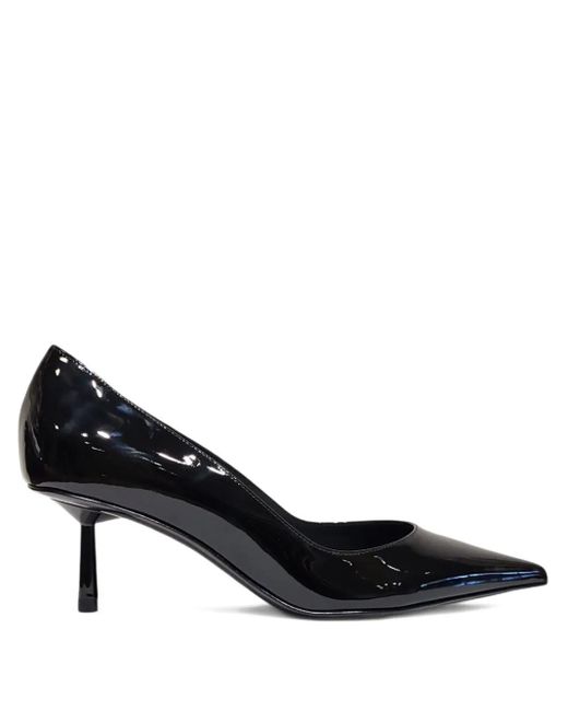 Le Silla Black 60Mm Pointed-Toe Patent Leather Pumps