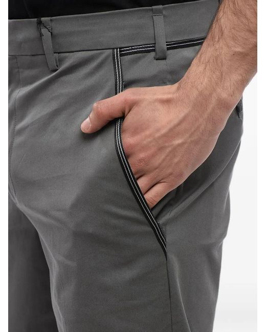 Neil Barrett Black Elasticated-Cuff Chino Trousers for men