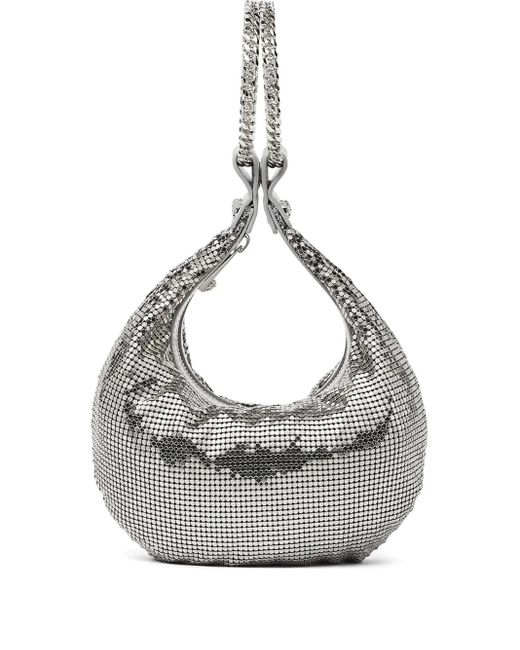 Versace Gray Metal Mesh Mini Bag