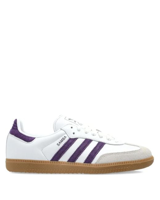 Adidas White Samba Leather Sneakers