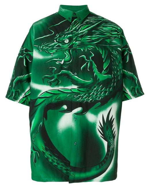 Chemise Dragon Balenciaga pour homme en coloris Green