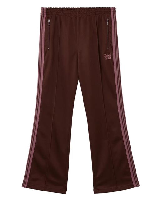 Needles Brown Logo-Embroidered Track Pants for men