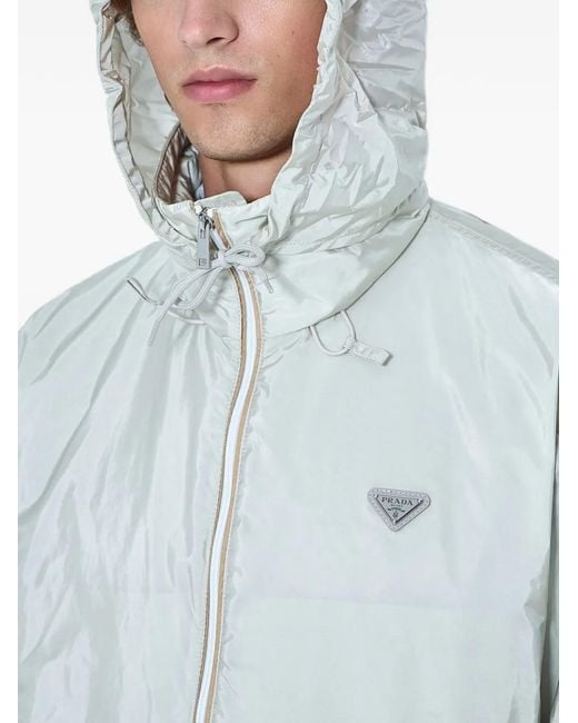 Prada Re-Nylon Donsjack in het Blue voor heren