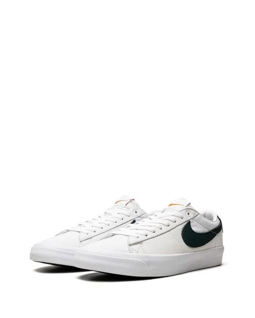 Nike White Sb Zoom Blazer Low Gt Label//Pro" Sneakers