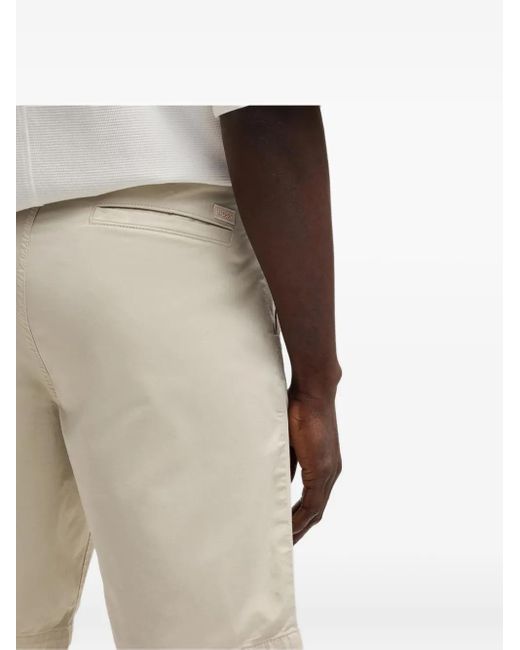 Boss Natural Zip-Fly Flat-Front Shorts for men