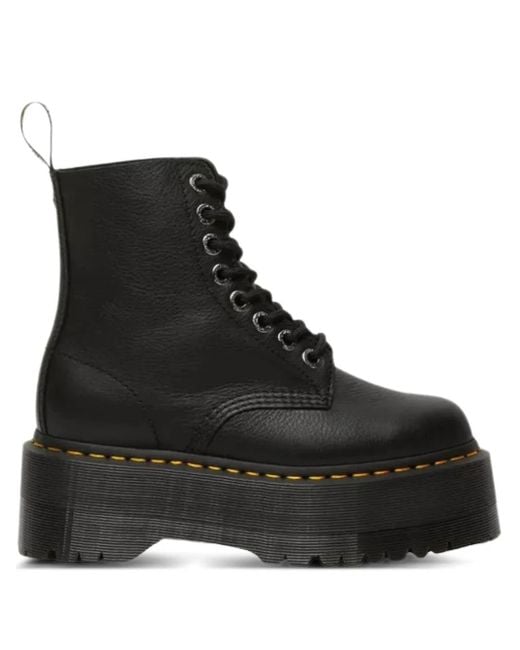 Dr. Martens Black Platform Lace-Up Boots
