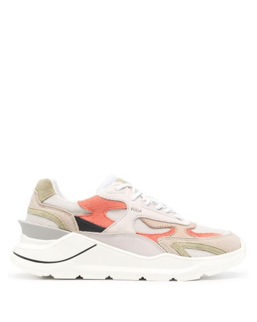 Date Pink Fuga Panelled Sneakers