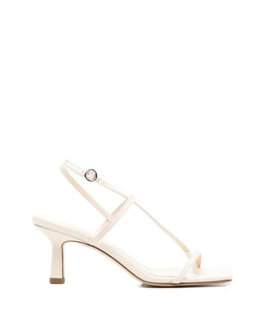 Aeyde White Elise Sandals