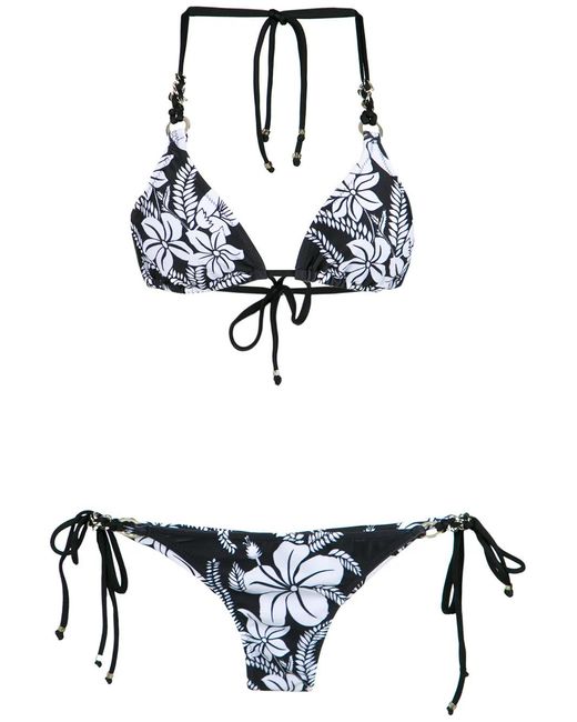 Amir Slama Multicolor Floral Print Bikini Set
