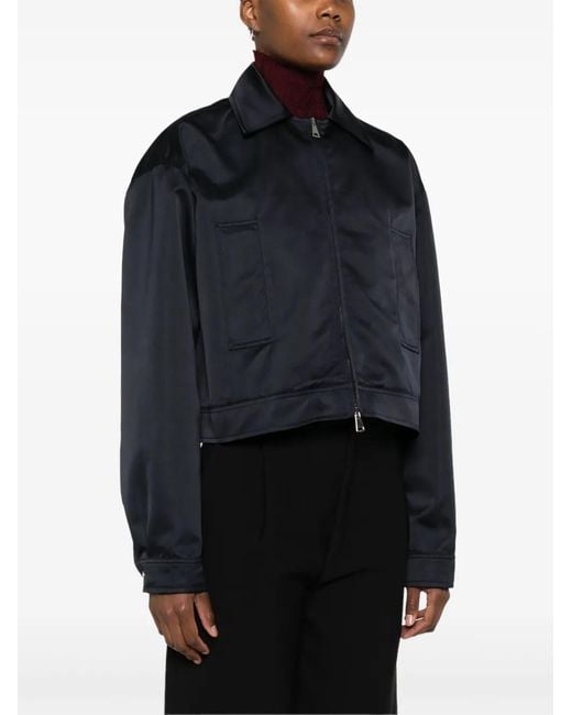 Plan C Blue Satin Duchess Jacket