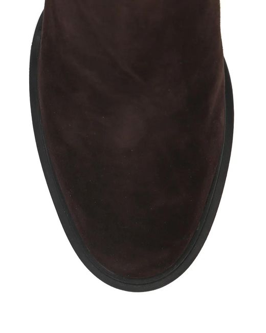 Gianvito Rossi Black Barrie Suede Platform Boots