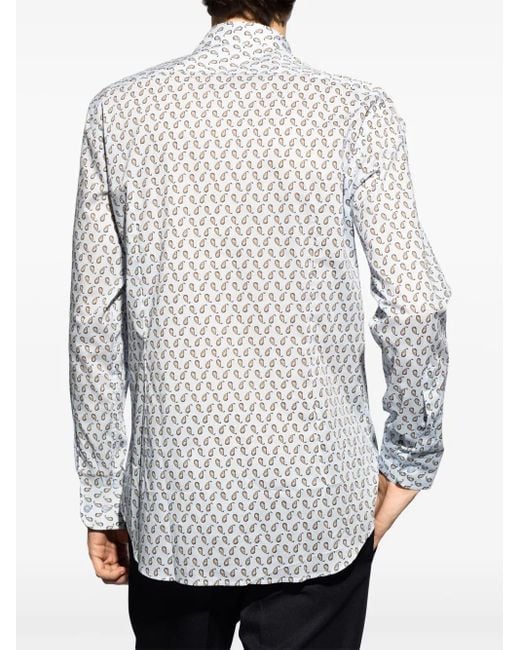 Etro White Cotton Shirt for men