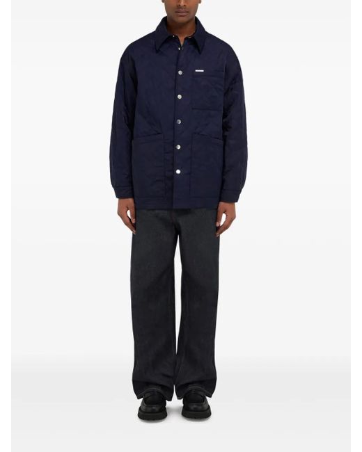 Ferragamo Blue Quilted Jacket for men