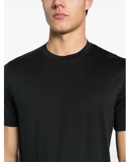 Fedeli Black Organic Cotton T-Shirt for men
