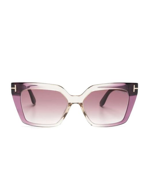 Tom Ford Pink Square-Frame Ombré-Effect Sunglasses