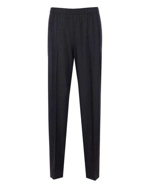 Fabiana Filippi Blue Elasticated-Waistband Trousers