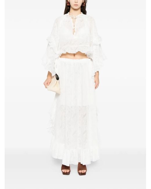 Zimmermann White Daylight Blouse