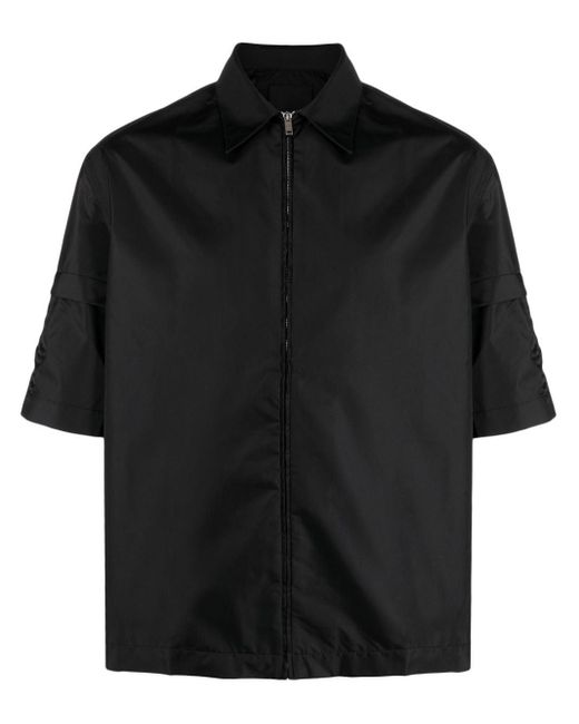 Givenchy Black 4g Zip-up Shirt for men