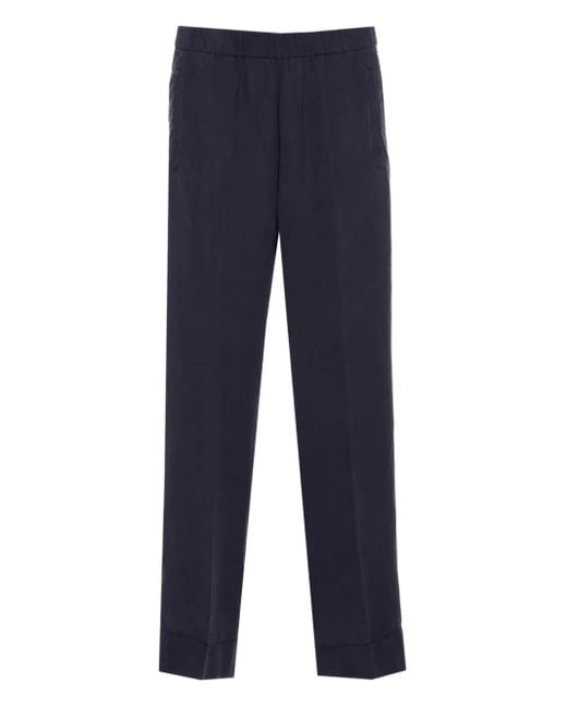 TRUE AVENUE Blue Pressed-Crease Trousers