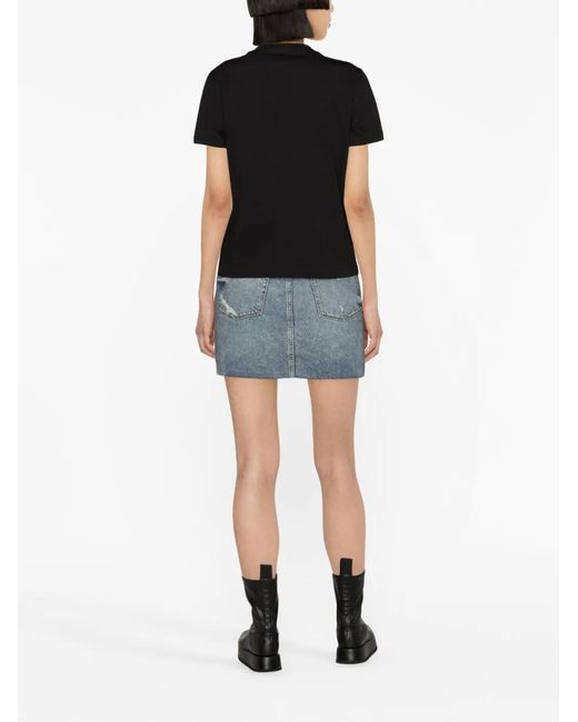 T-Shirt À Logo Imprimé Versace Jeans Couture en coloris Black