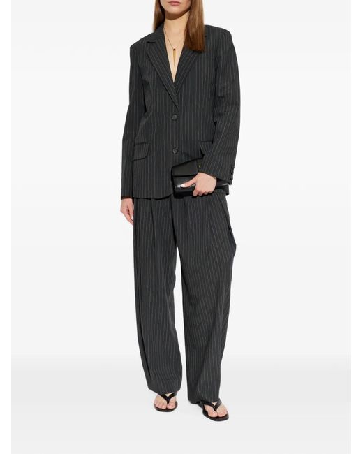 IRO Black Pinstripe-Pattern Blazer