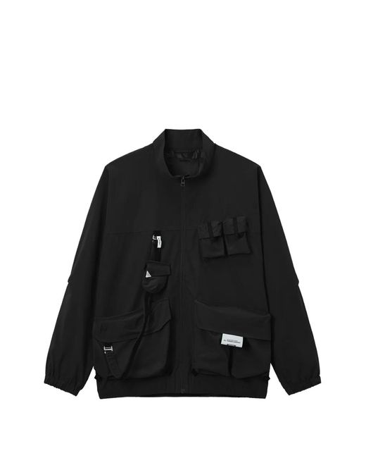 Musium Div. Black Multi-Pocket Zip-Up Jacket for men