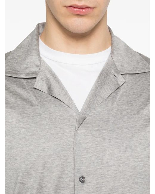 Lardini Gray Buttoned Long-Sleeve Shirt for men