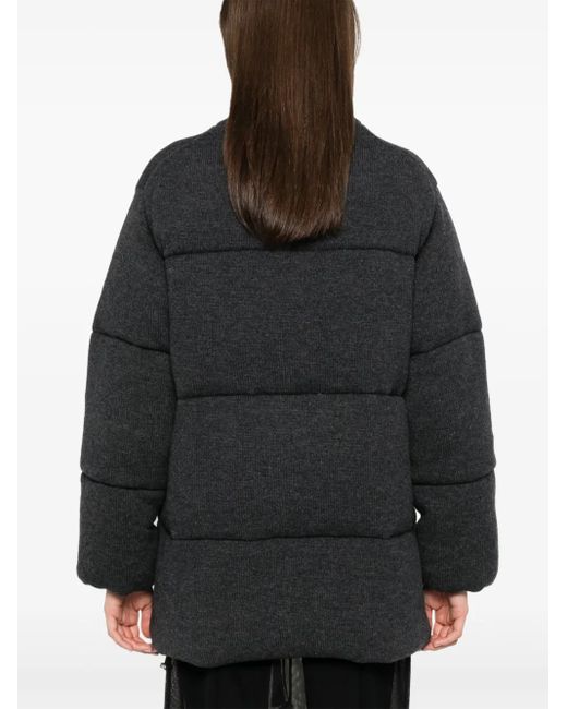 P.A.R.O.S.H. Black Wool Puffer Coat
