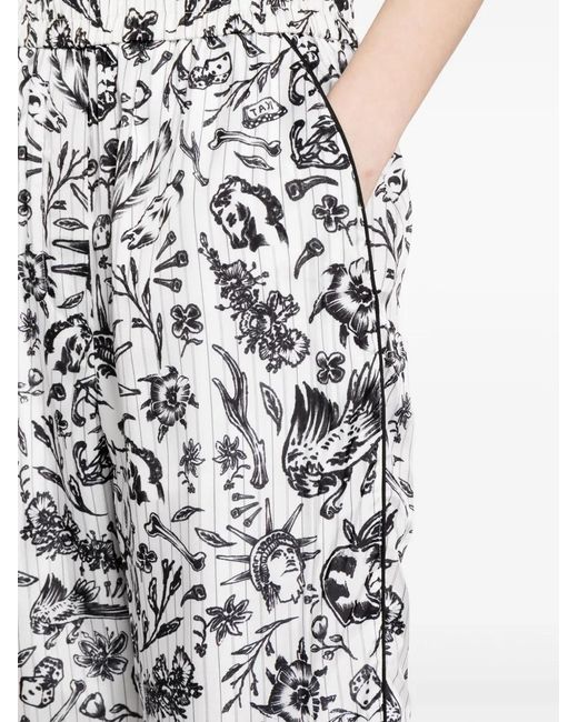 Off-White c/o Virgil Abloh White Tattoo-Print Pyjama Pants