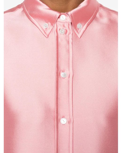 Calvin Klein Button-Down Blouse in het Pink