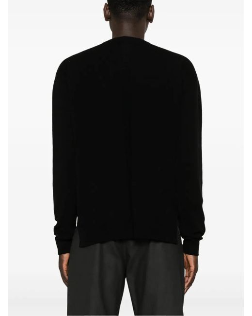 Rick Owens Black Drop-Shoulder Jumper for men