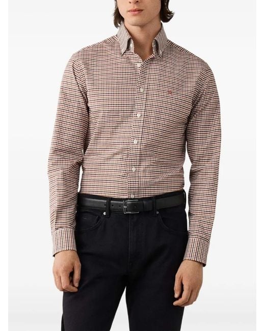 Camicia A Quadretti di Hackett in Blue da Uomo