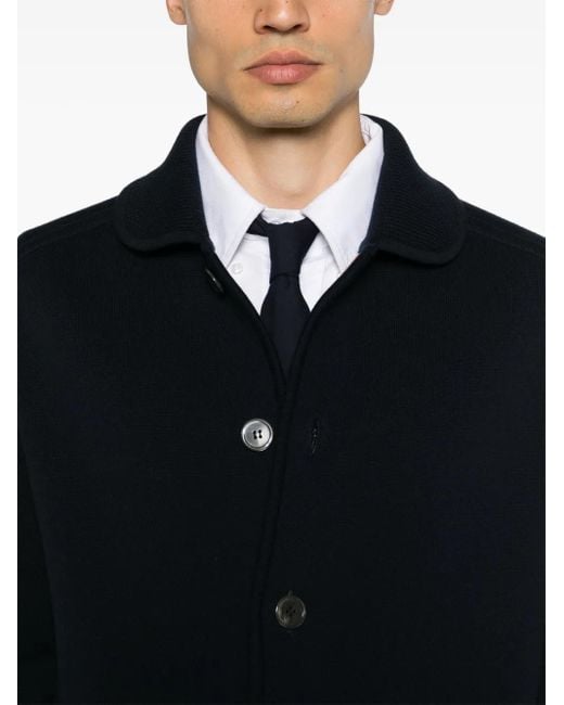 Thom Browne Blue 4-Bar Piqué-Weave Jacket for men