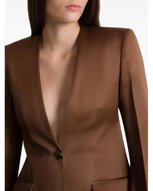 Alberta Ferretti Brown Button Jacket