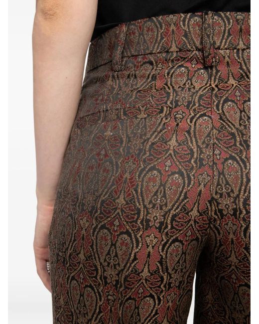 Zadig & Voltaire Brown Panol Paisley-Pattern Trousers