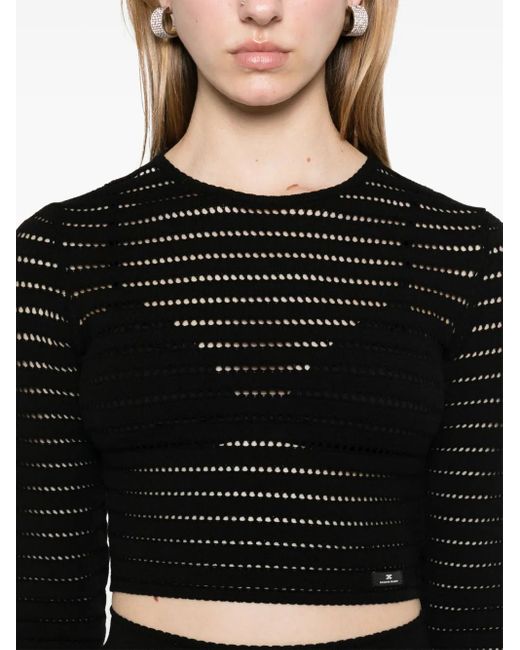 Elisabetta Franchi ポインテールニット トップ Black