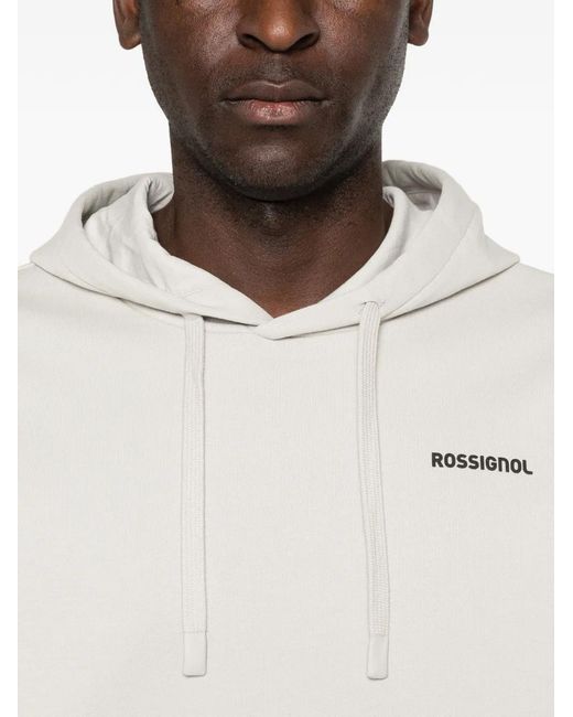 Rossignol White Logo-Print Hoodie for men