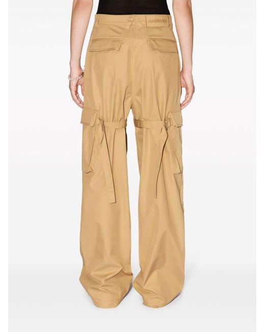 Pantalon droit en coton à poches cargo Ambush en coloris Natural
